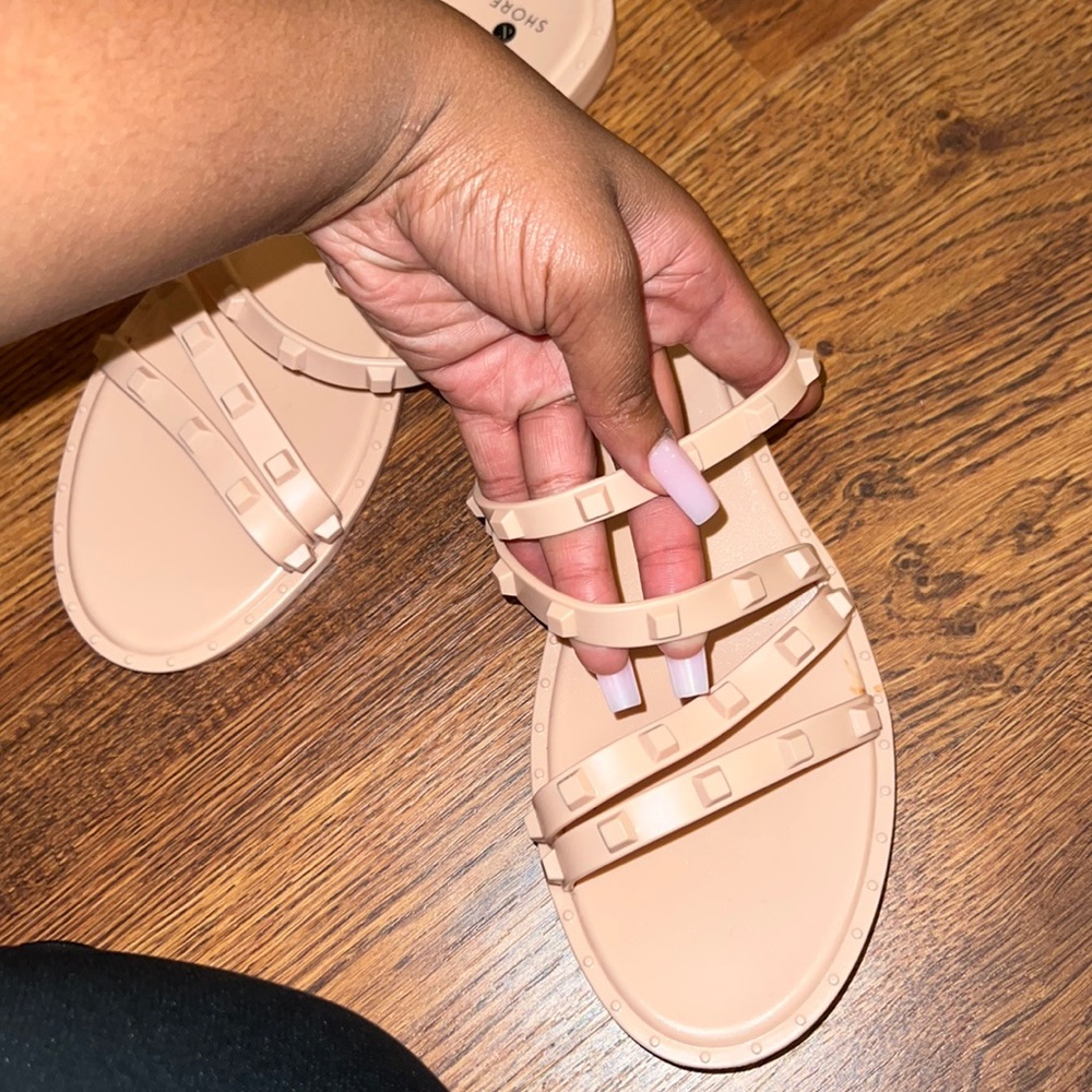 Peach sandals